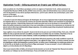 OPERATION TORCH DEBARQUEMENT EN ORANIE PAR ALFRED SALINAS